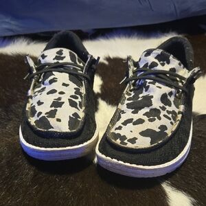 Kids Cow Print Shoes